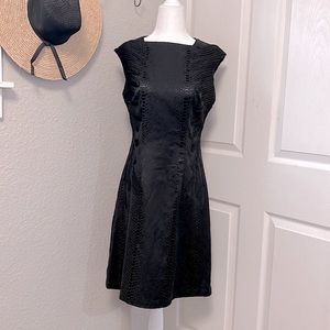NWOT! NYE Dress! Debbie Shuchat Snakeskin Print Sheath Midi GORGEOUS 4